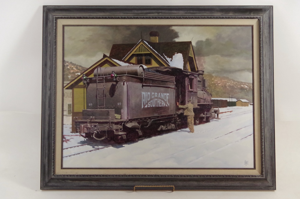 J. Finnell Painting of Engine #40 Rio Grand Southwestern RR