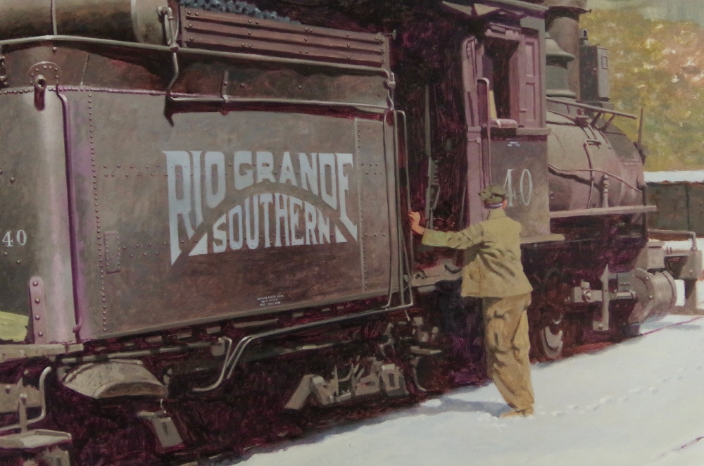 J. Finnell Painting of Engine #40 Rio Grand Southwestern RR