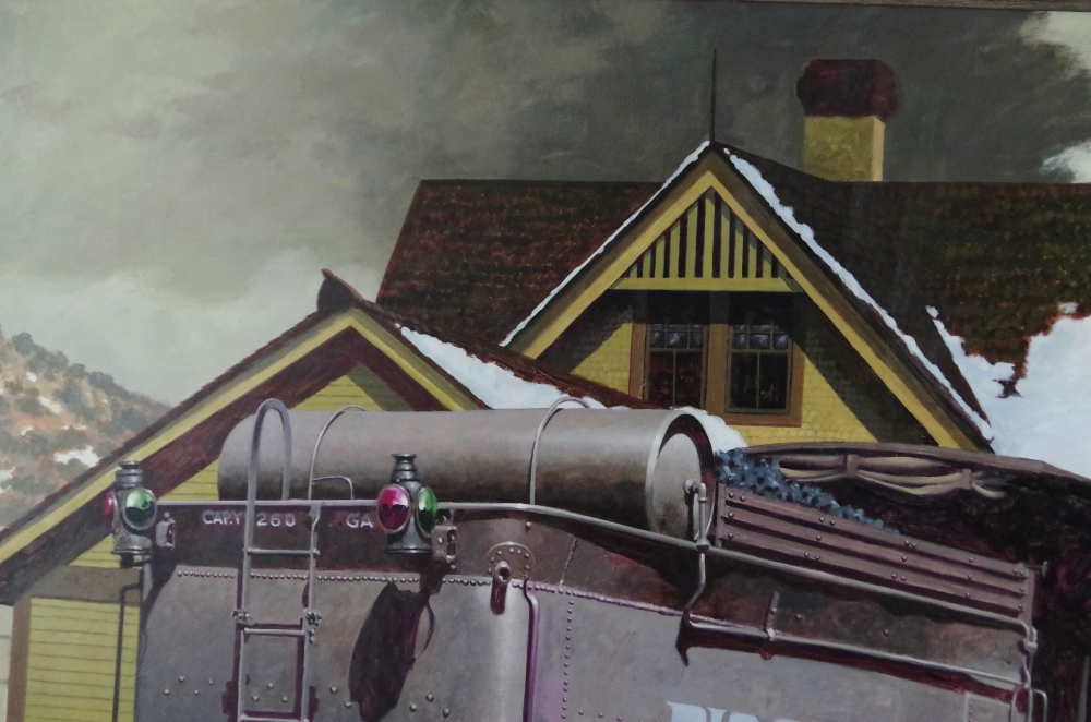 J. Finnell Painting of Engine #40 Rio Grand Southwestern RR