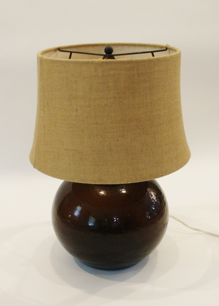 Modern Brown Glass Table Lamp