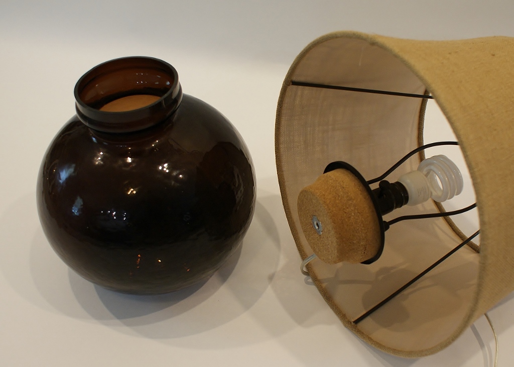 Modern Brown Glass Table Lamp