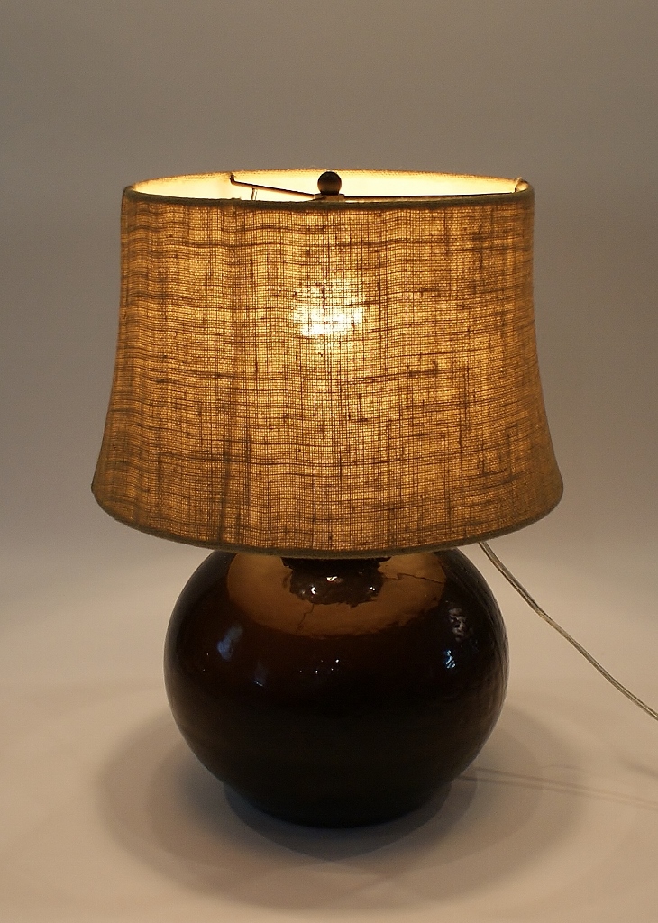Modern Brown Glass Table Lamp