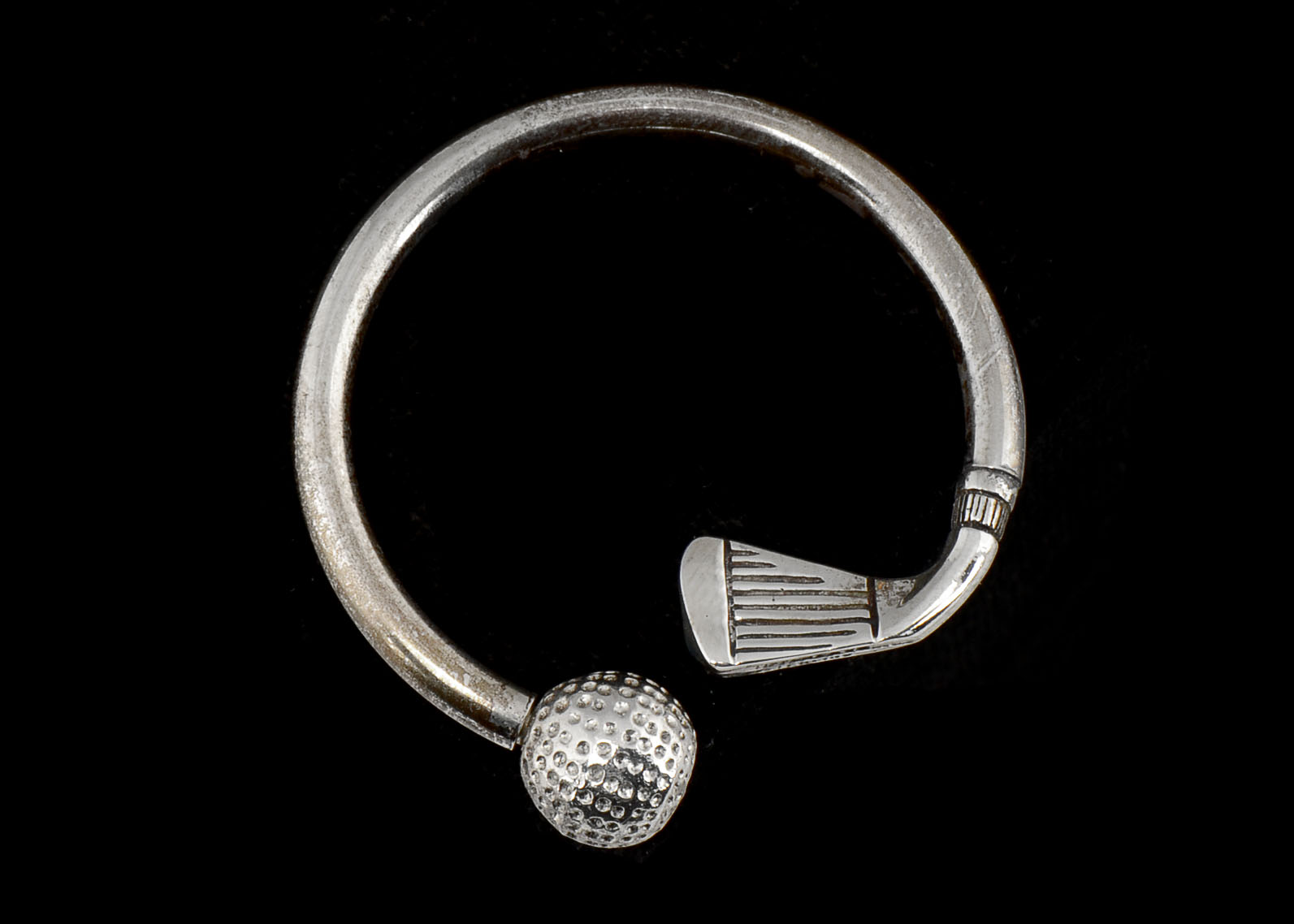 Tiffany & Co. Sterling Silver 'Golf Ball and Club' Key Ring