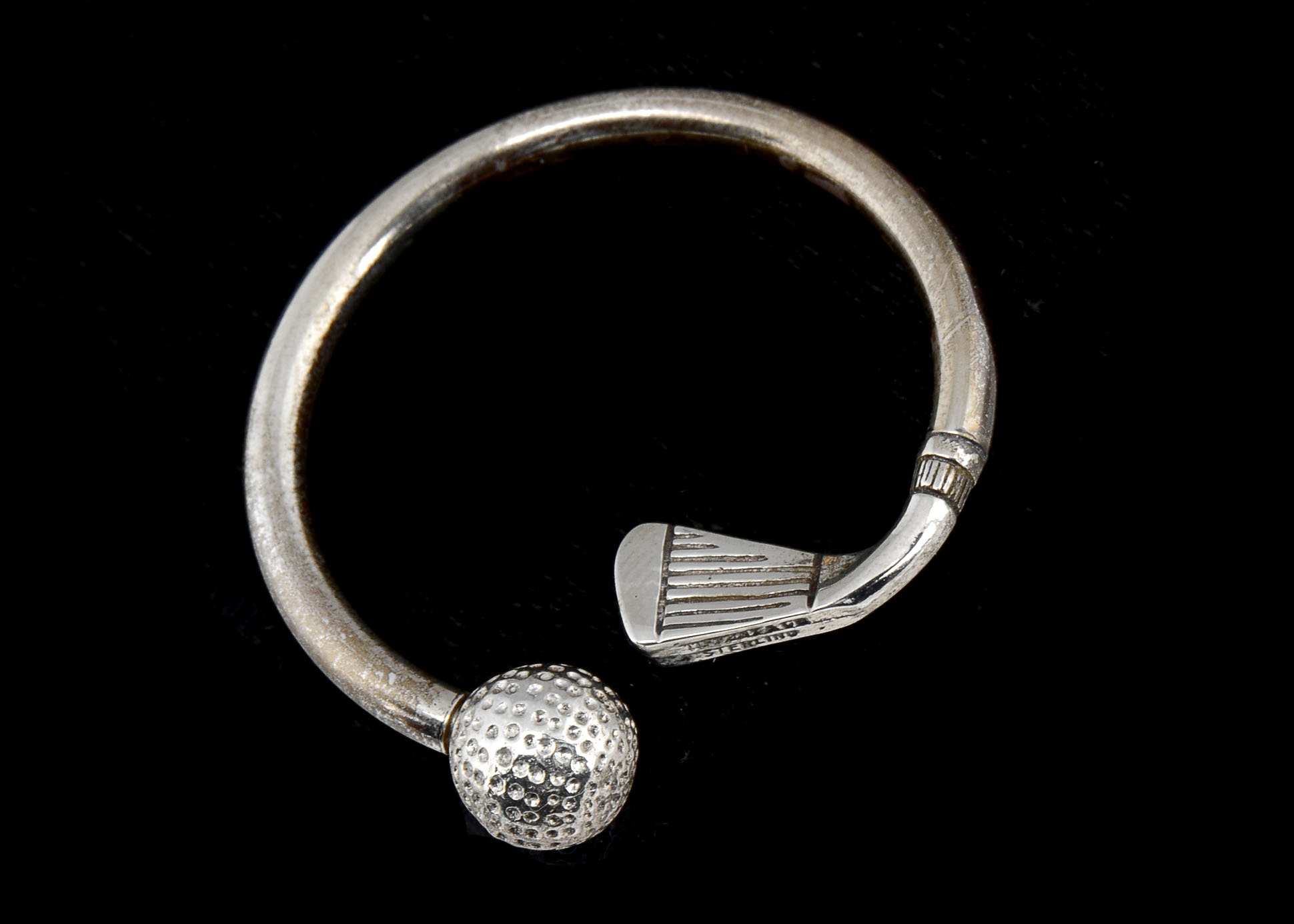 Tiffany & Co. Sterling Silver 'Golf Ball and Club' Key Ring