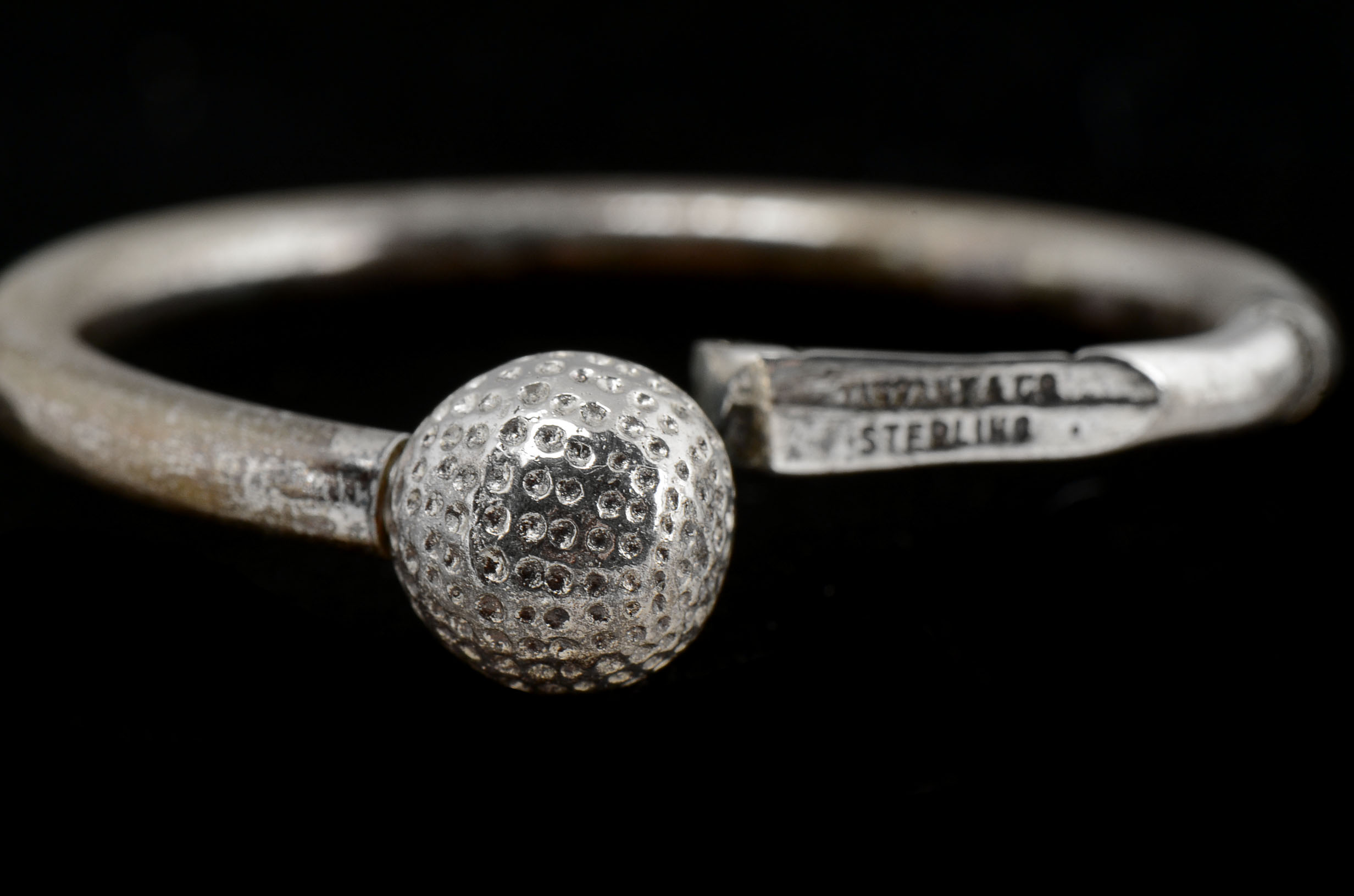 Tiffany & Co. Sterling Silver 'Golf Ball and Club' Key Ring