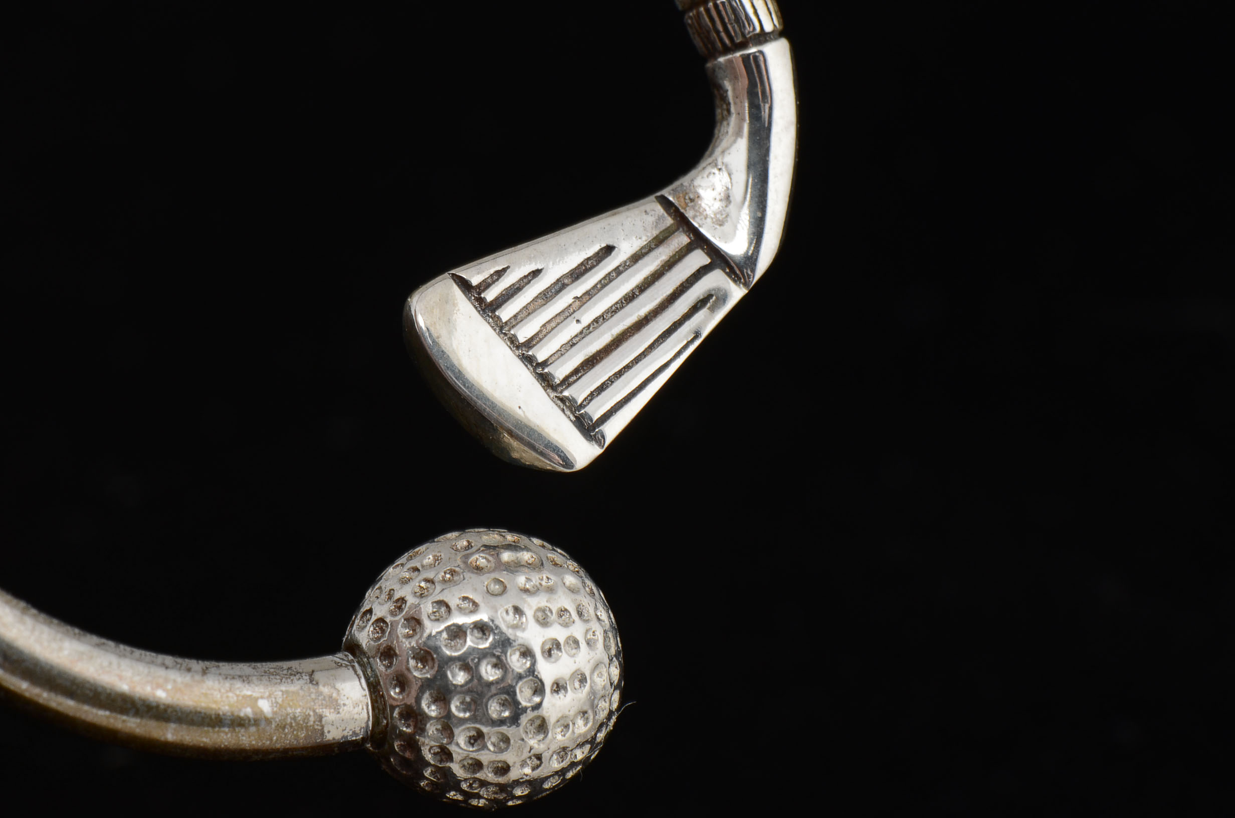 Tiffany & Co. Sterling Silver 'Golf Ball and Club' Key Ring