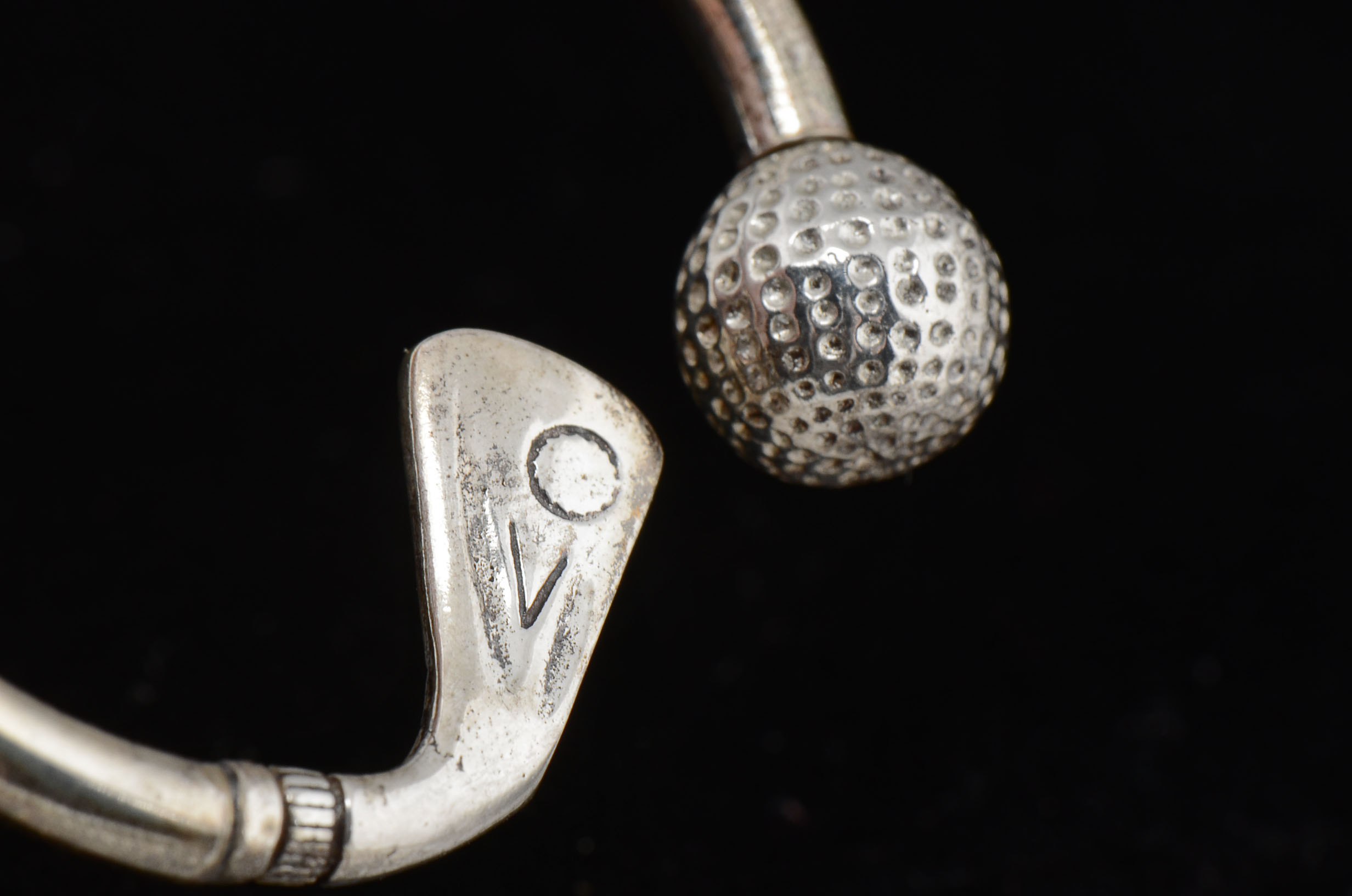 Tiffany & Co. Sterling Silver 'Golf Ball and Club' Key Ring