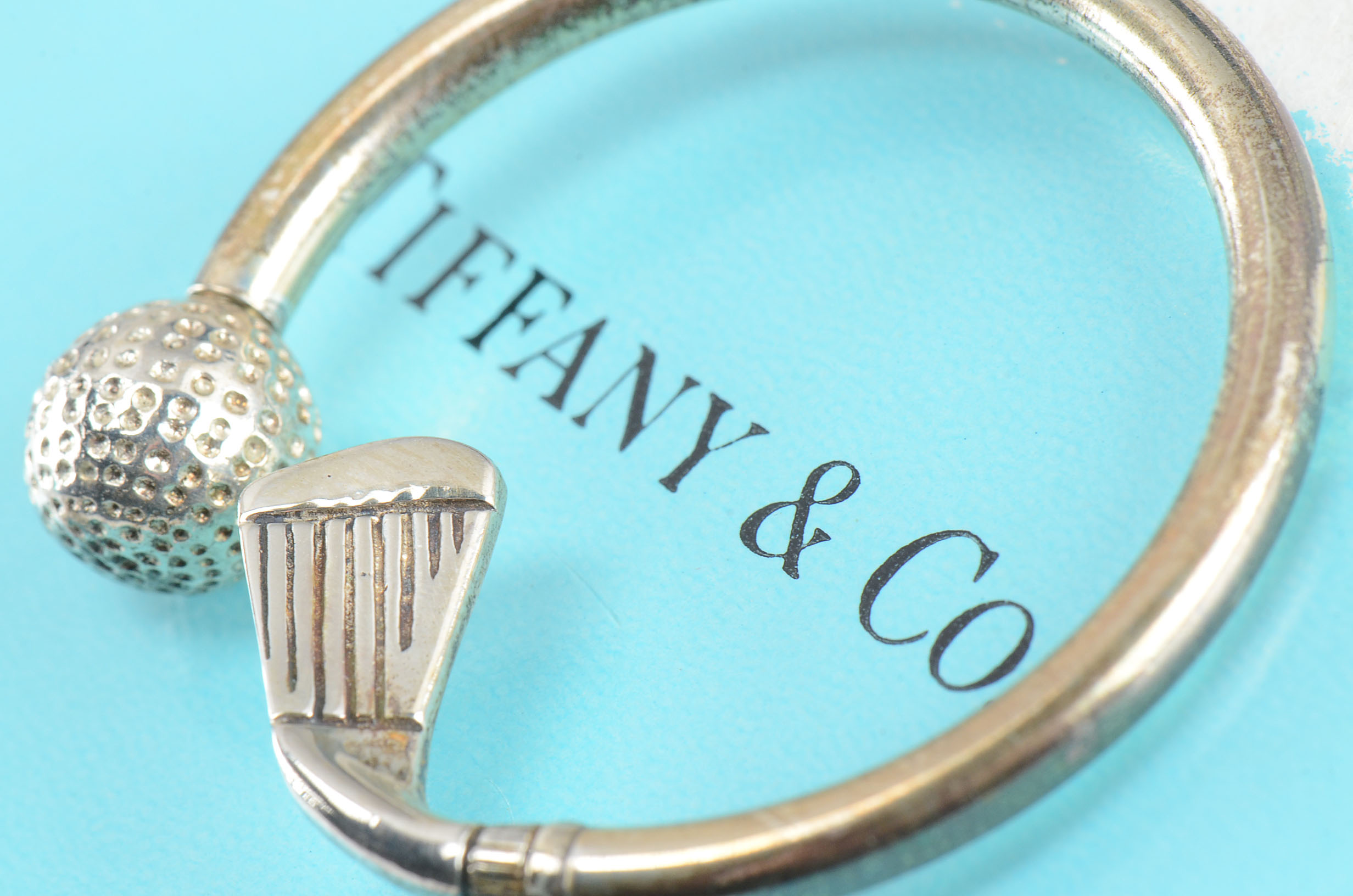 Tiffany & Co. Sterling Silver 'Golf Ball and Club' Key Ring