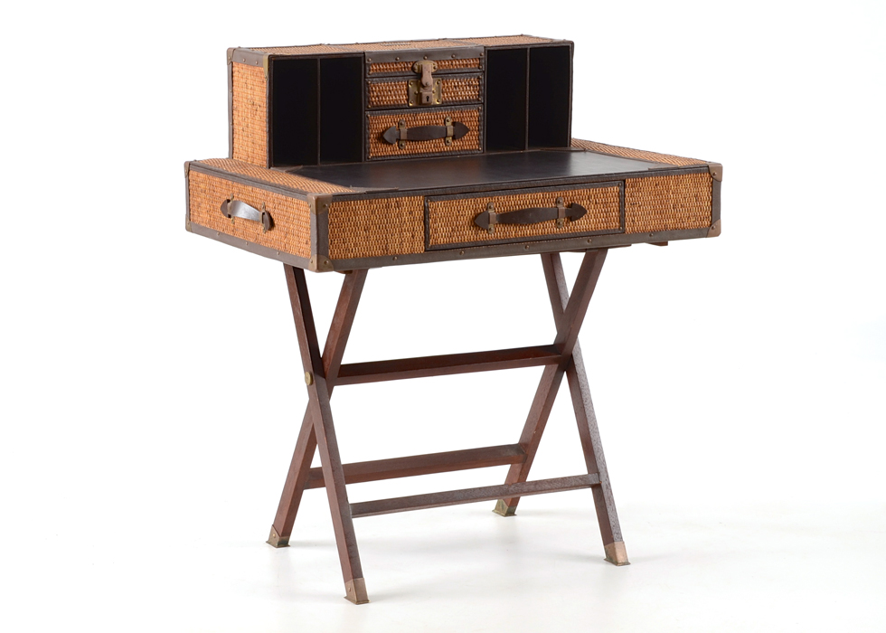 Stiles Brothers Wicker Trunk Desk