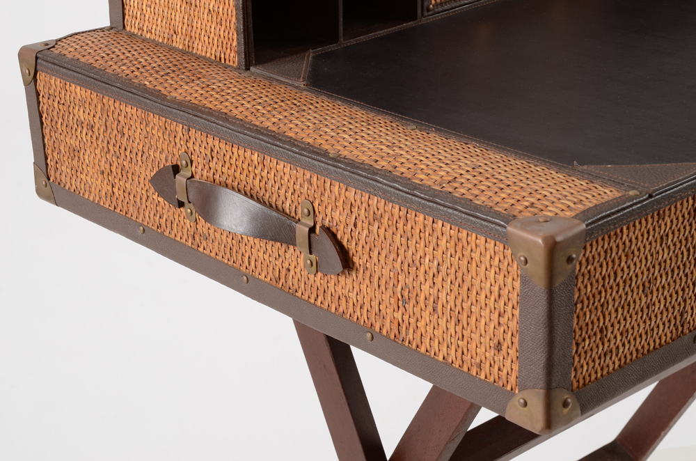 Stiles Brothers Wicker Trunk Desk