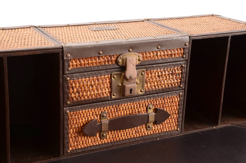 Stiles Brothers Wicker Trunk Desk