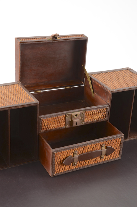 Stiles Brothers Wicker Trunk Desk