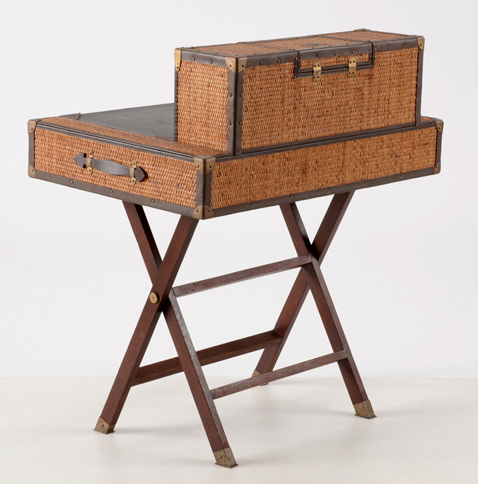 Stiles Brothers Wicker Trunk Desk