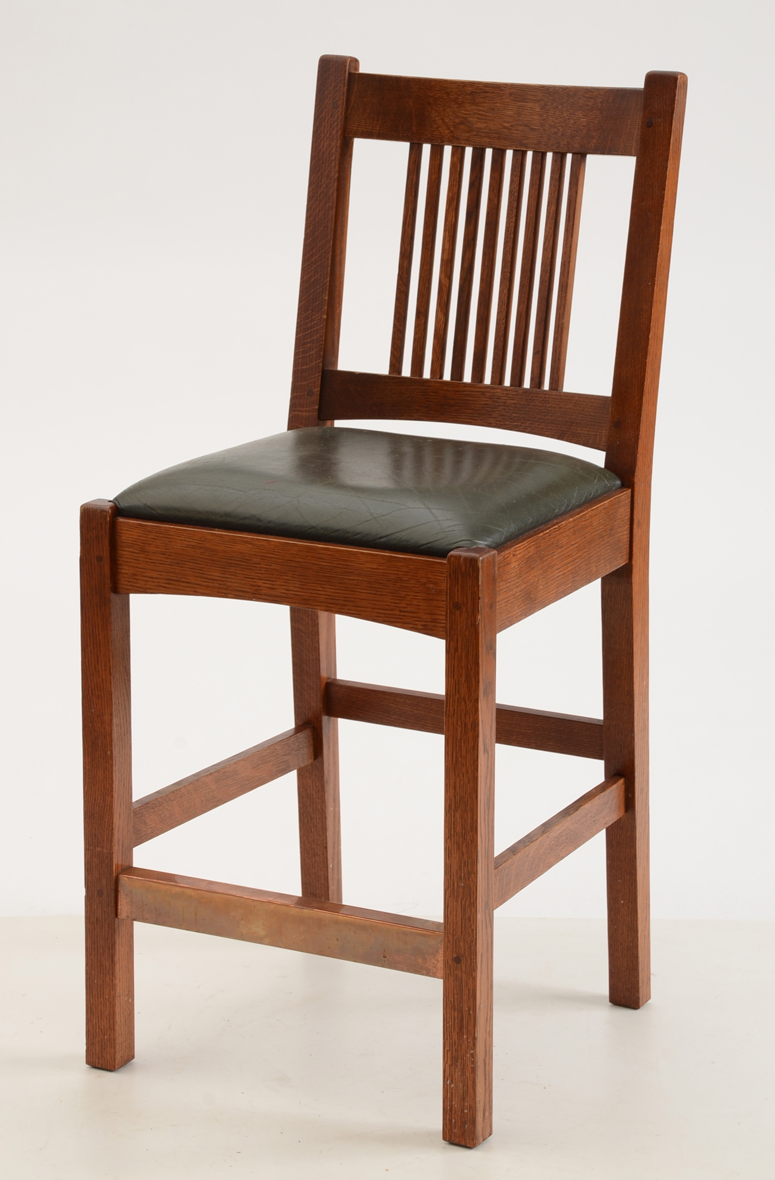 Contemporary Stickley Oak Bar Stools