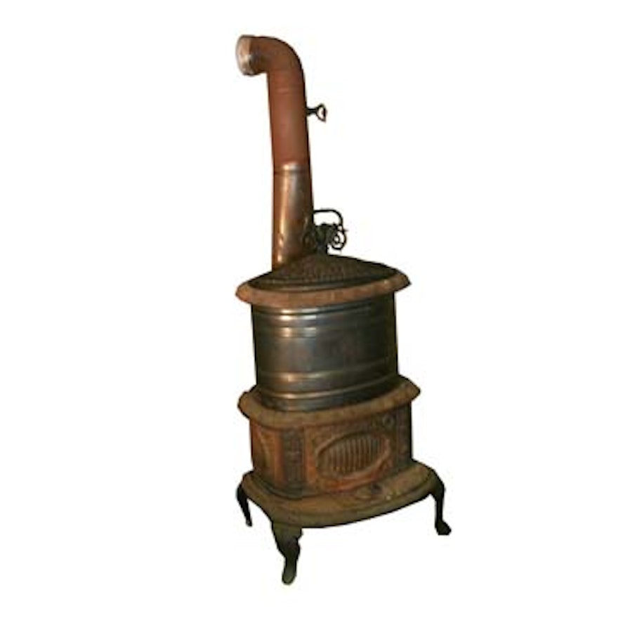 Antique Jewett and Root Cast Iron Wood Burning Stove