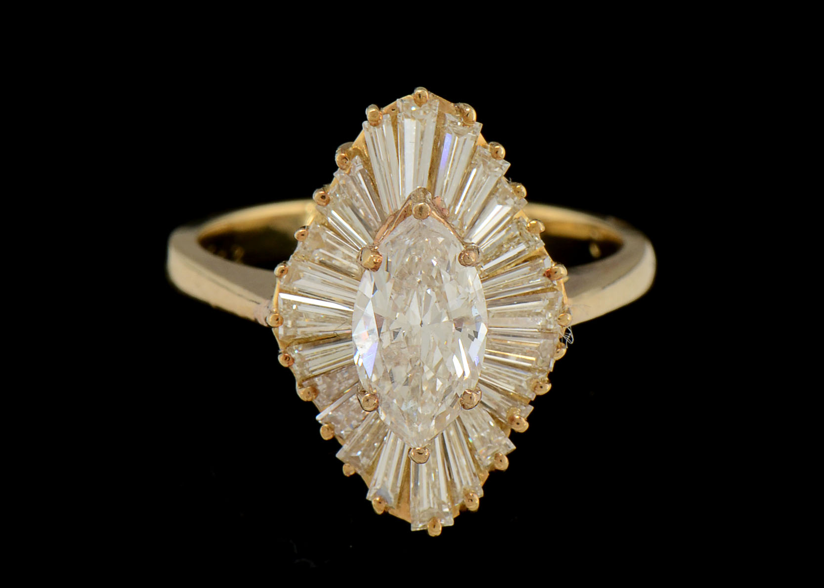 18K Yellow Gold Diamond Ring