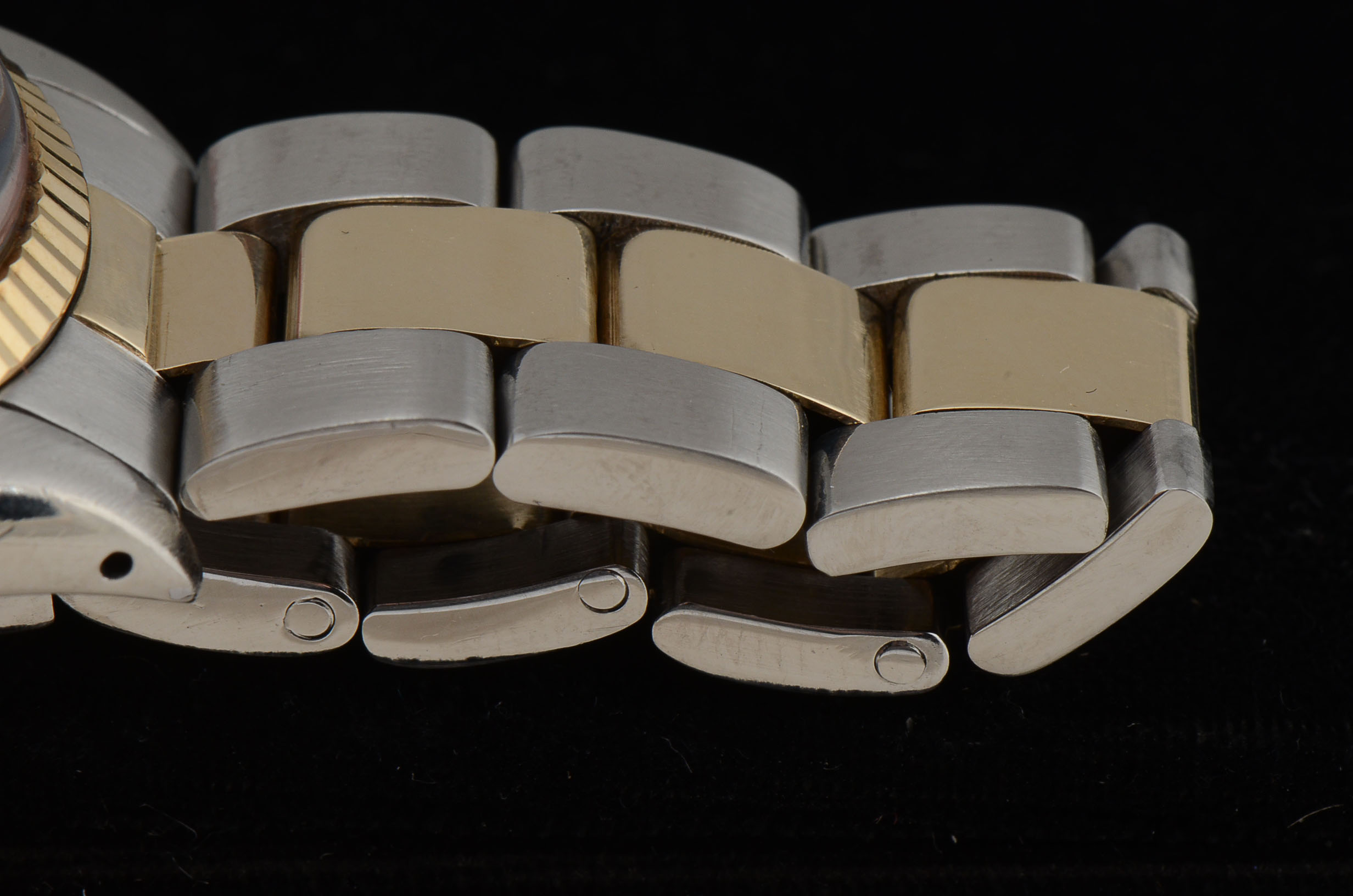 Men's Rolex Oyster Perpetual Date Stainless Steel 18K Gold Watch