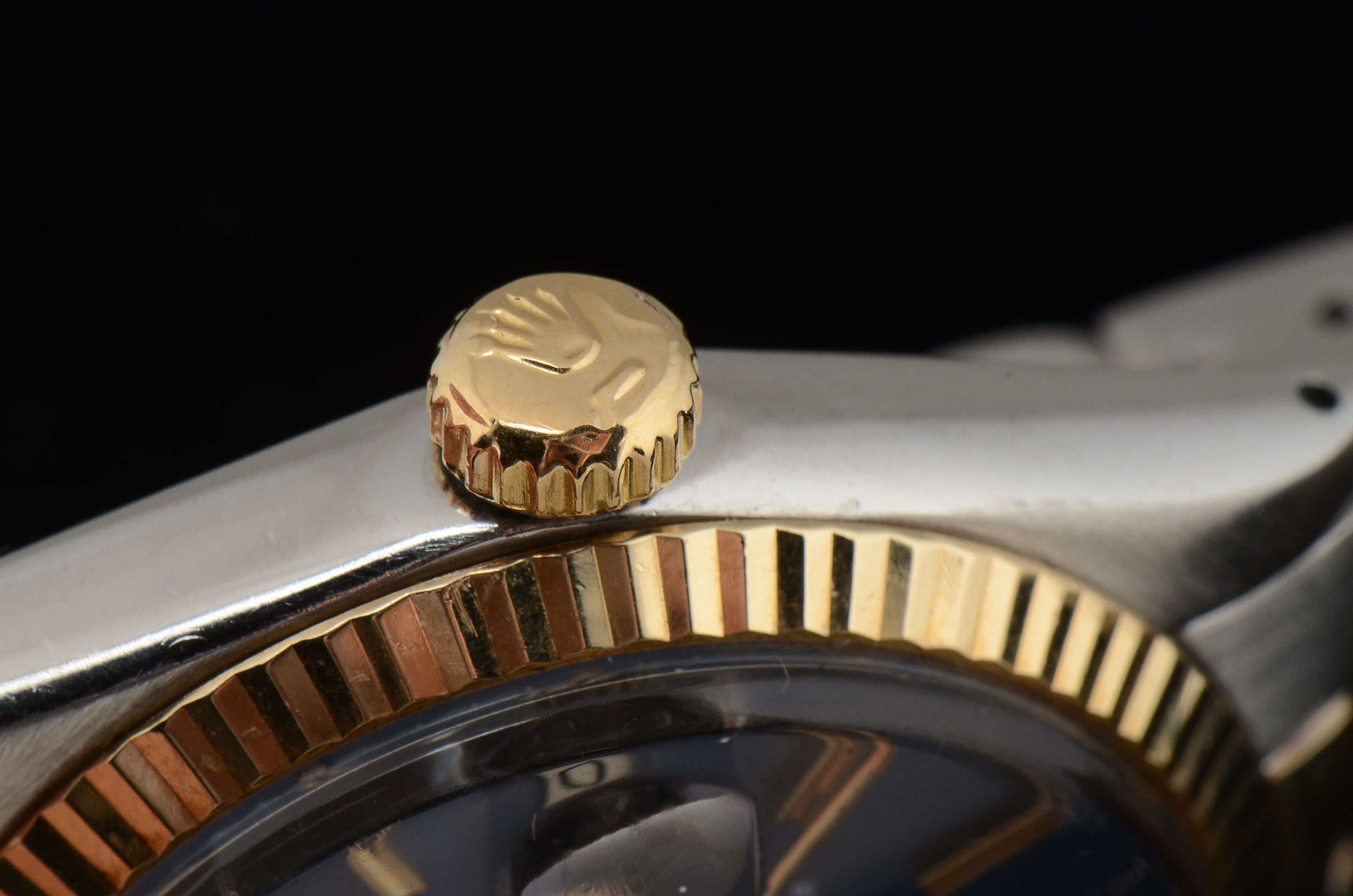 Men's Rolex Oyster Perpetual Date Stainless Steel 18K Gold Watch