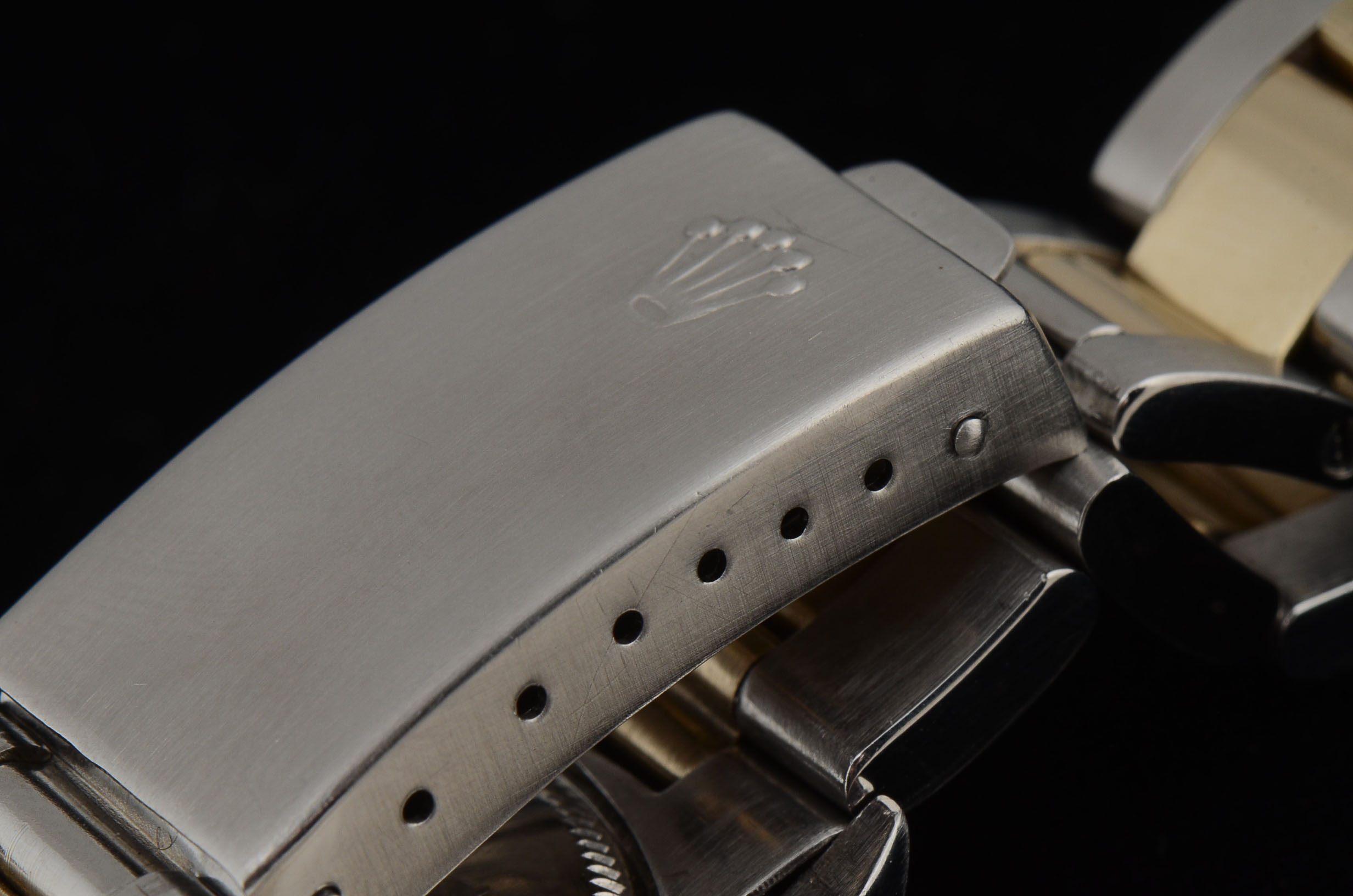 Men's Rolex Oyster Perpetual Date Stainless Steel 18K Gold Watch