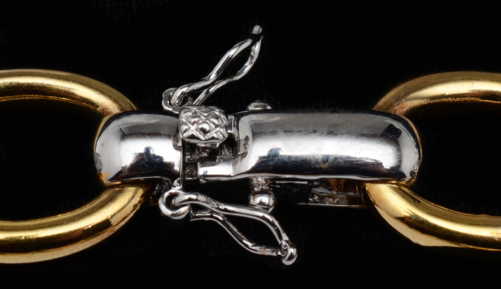 Gold Wash Sterling and Cubic Zirconium Bracelet