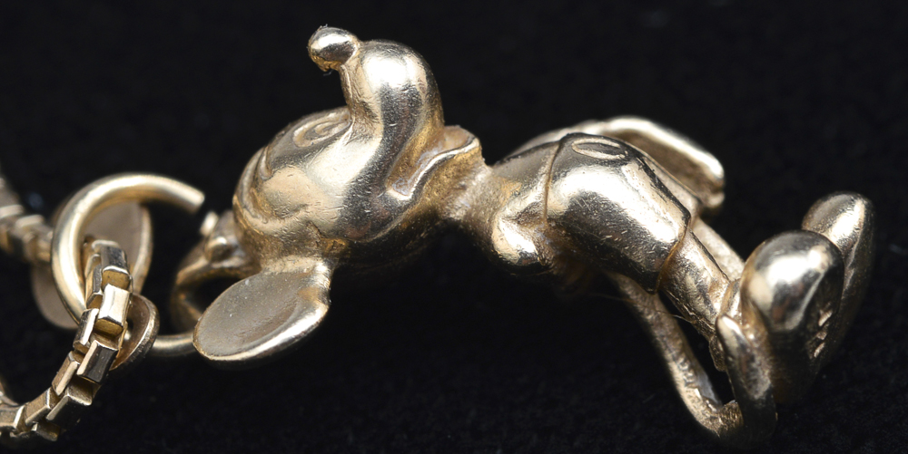 14K Gold Disney Charms Necklace