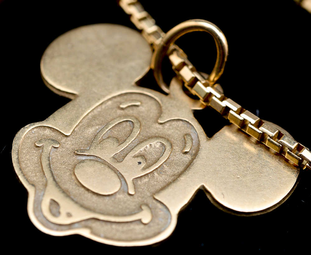 14K Gold Disney Charms Necklace