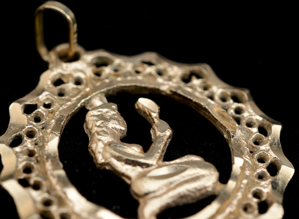 14K Gold Pendant and Scrap Bracelet