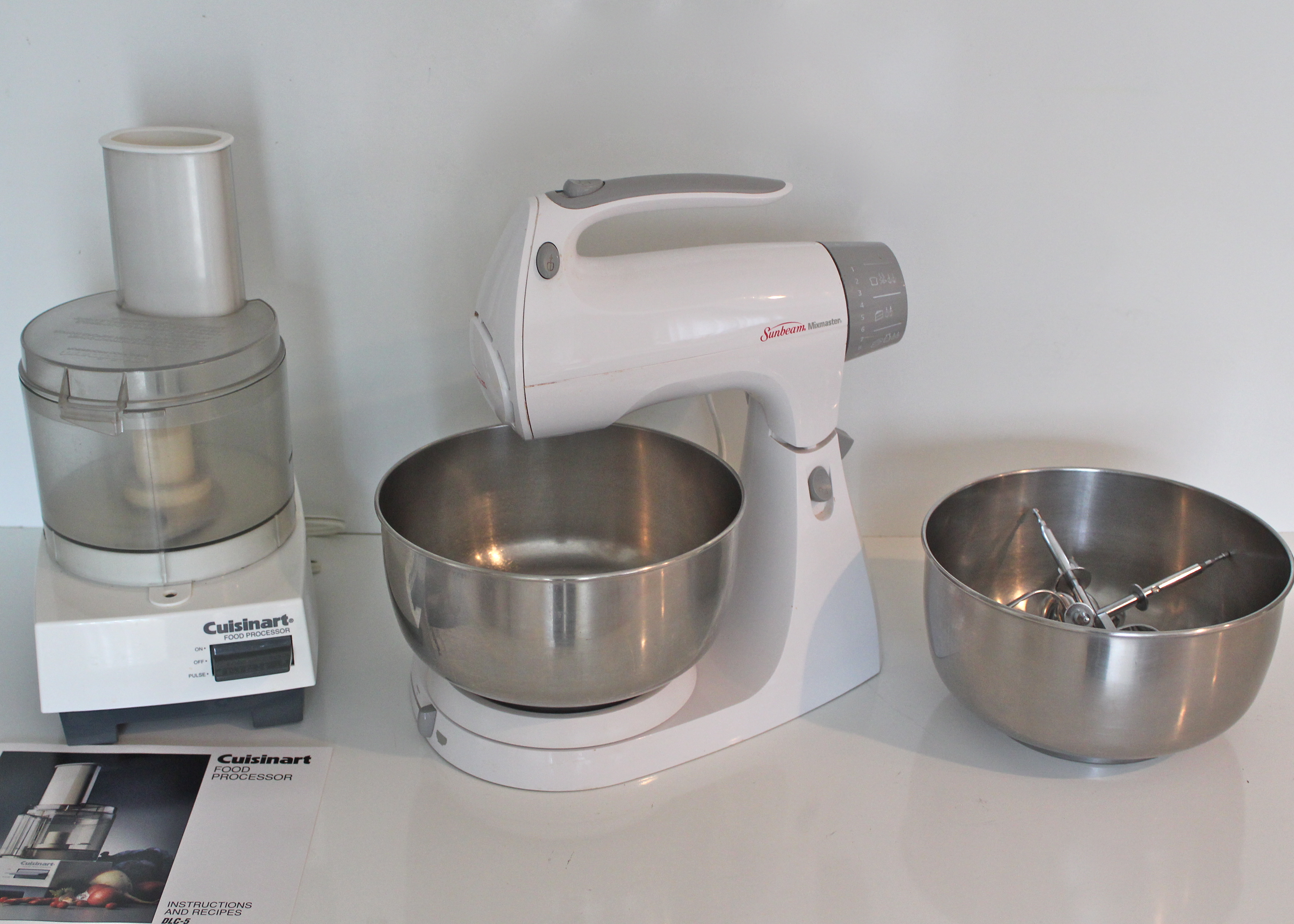 Sunbeam Stand Mixer and Cuisinart Food Processor