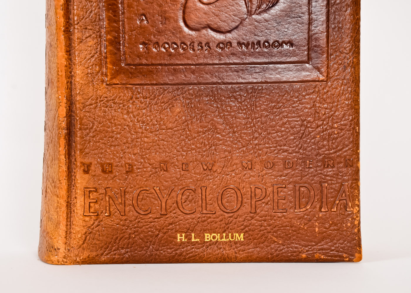 Leather-bound "The New Modern Encyclopedia"