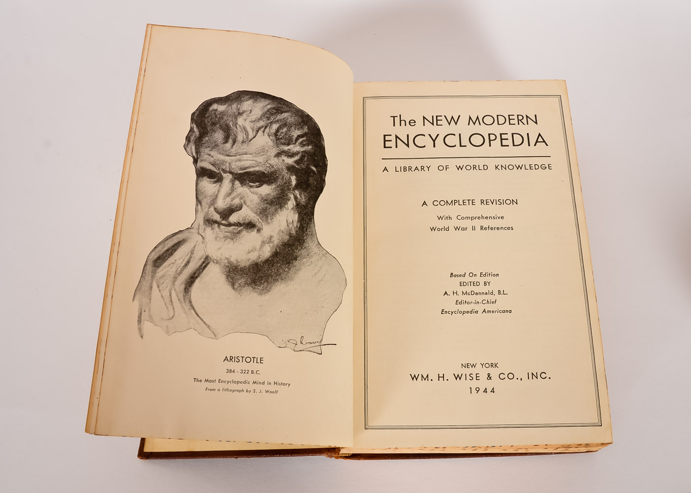 Leather-bound "The New Modern Encyclopedia"