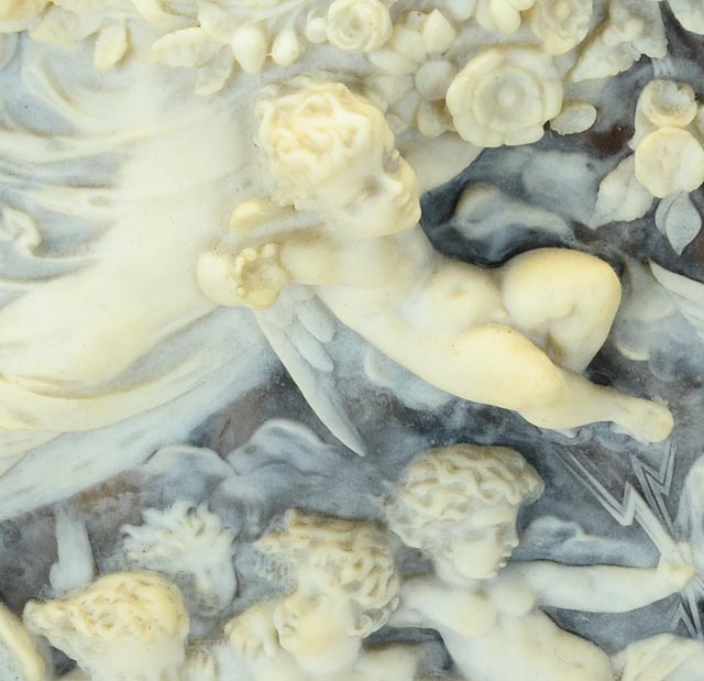 Burgundy Incolay Cameo Wall Plaque by Coralay Classics