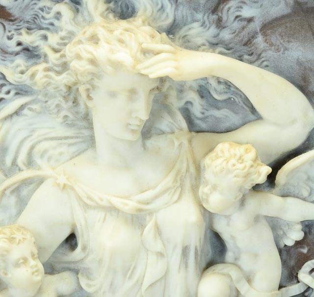 Burgundy Incolay Cameo Wall Plaque by Coralay Classics