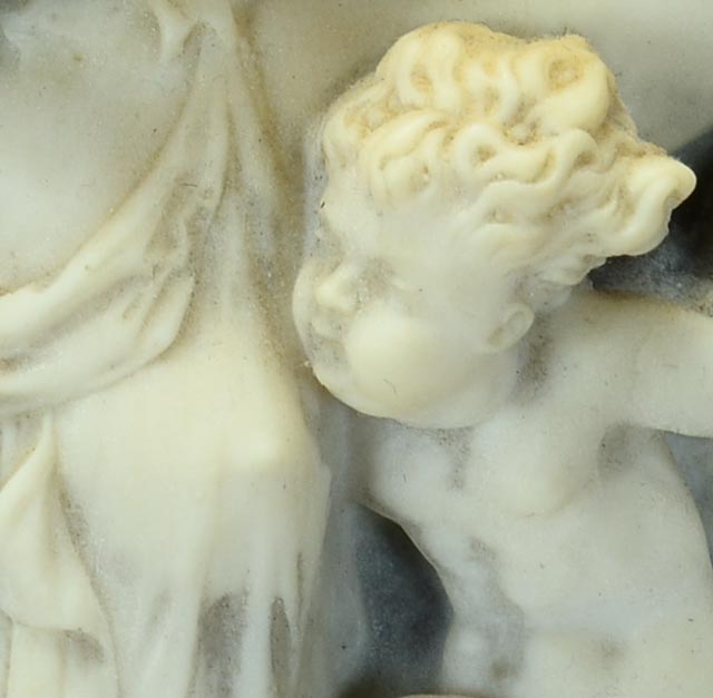 Burgundy Incolay Cameo Wall Plaque by Coralay Classics