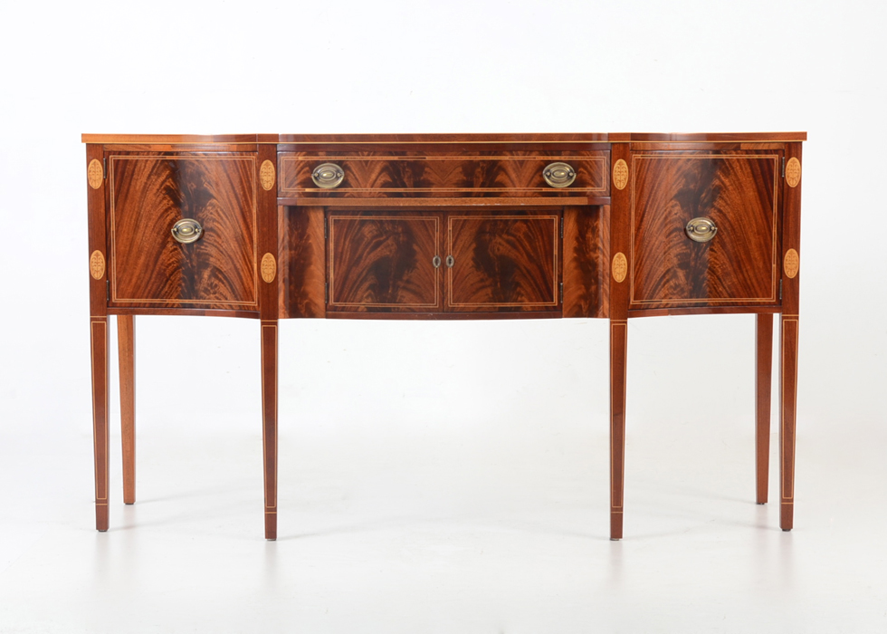 Reproduction Mt. Vernon Hepplewhite Style Inlaid Sideboard