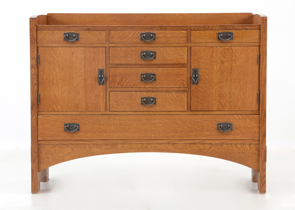 Contemporary Mission Style Oak Sideboard