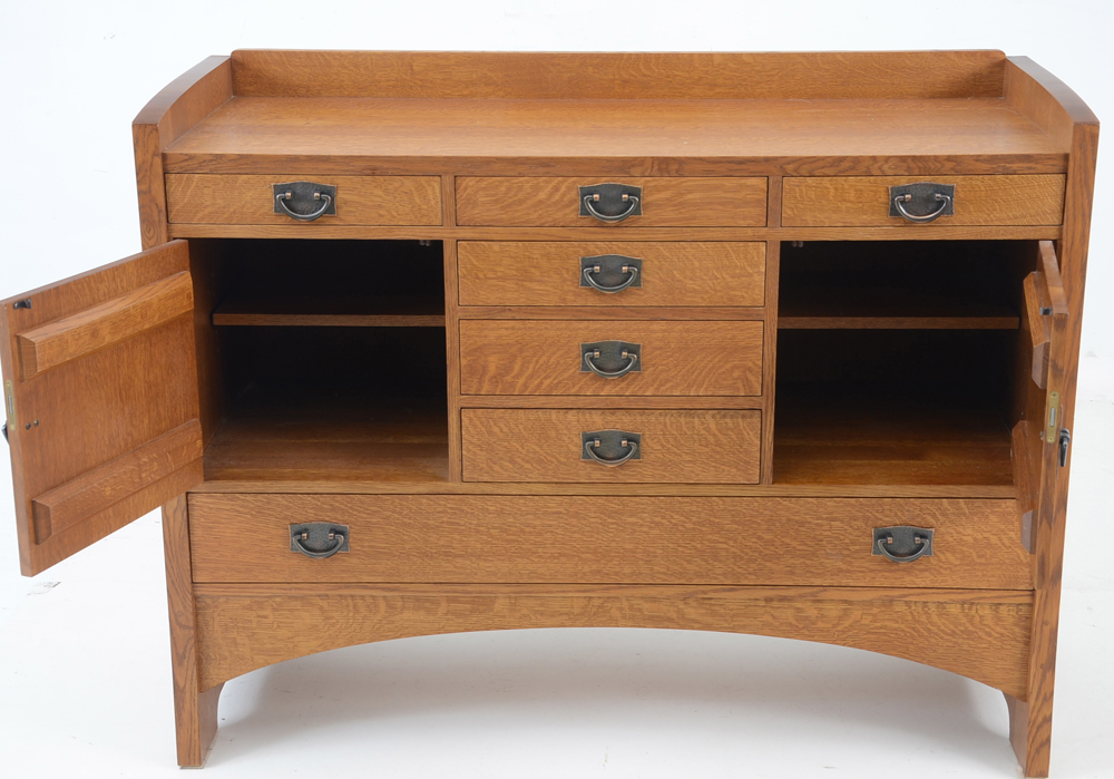Contemporary Mission Style Oak Sideboard