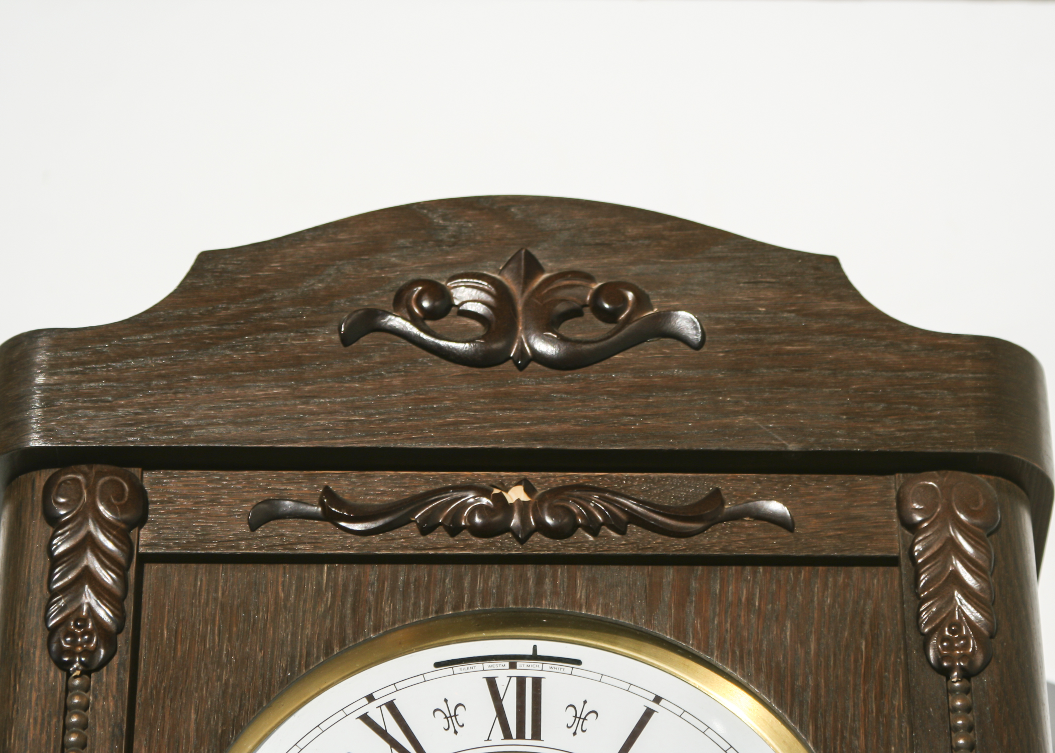 Vintage Triple Chime German Jauch Wall Clock