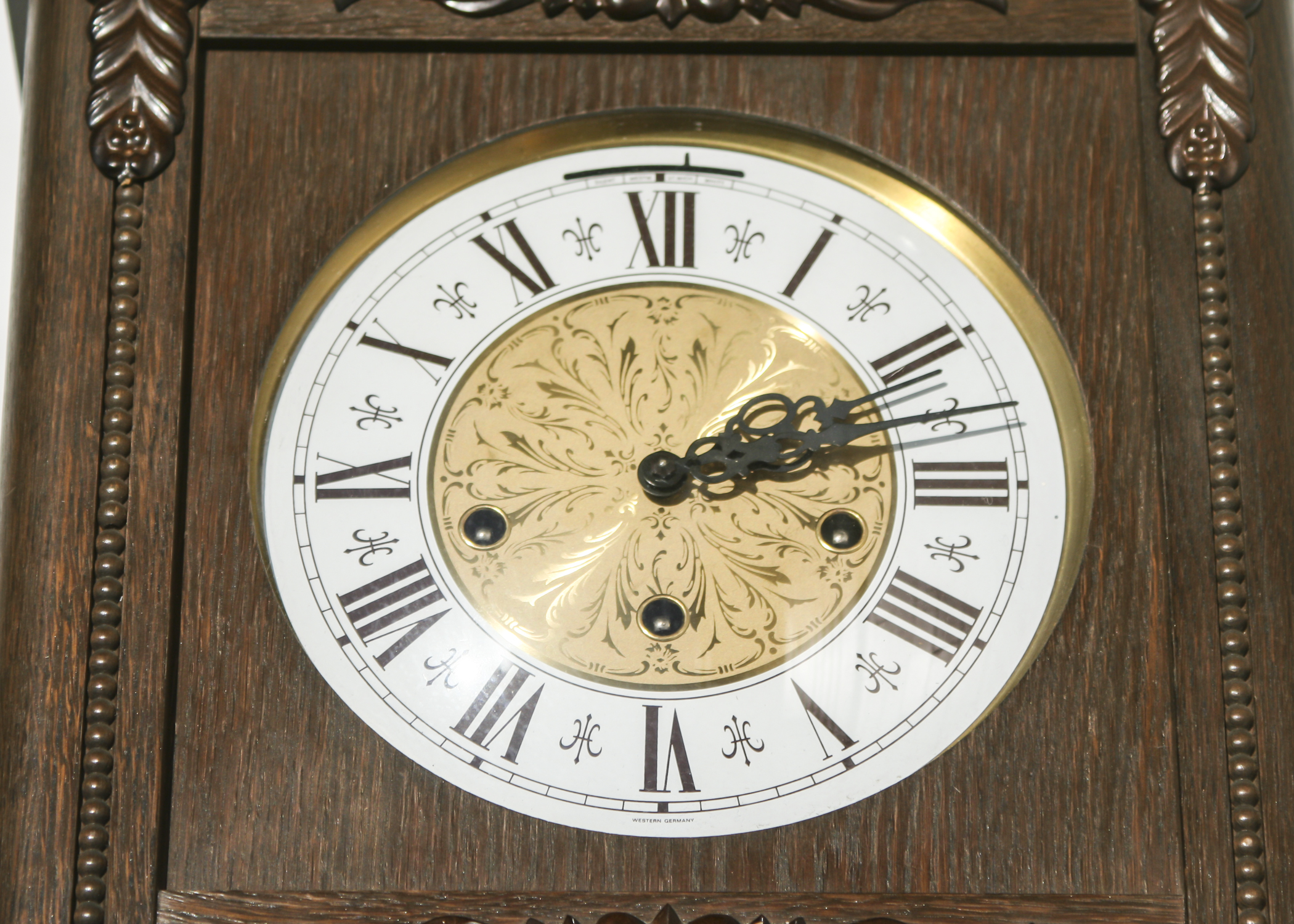 Vintage Triple Chime German Jauch Wall Clock