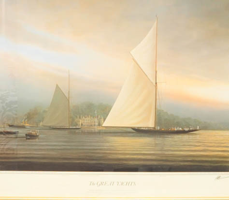 Tim Thompson "The Great Yachts" Signed Prints