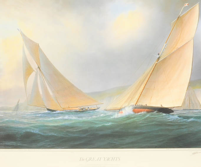 Tim Thompson "The Great Yachts" Signed Prints