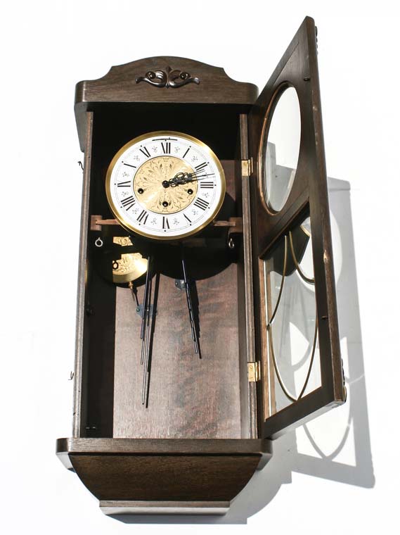 Vintage Triple Chime German Jauch Wall Clock