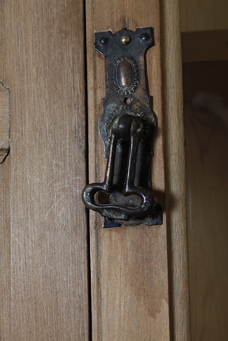 Kitchen Hutch with Stained Glass Accents