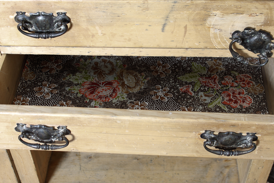Kitchen Hutch with Stained Glass Accents