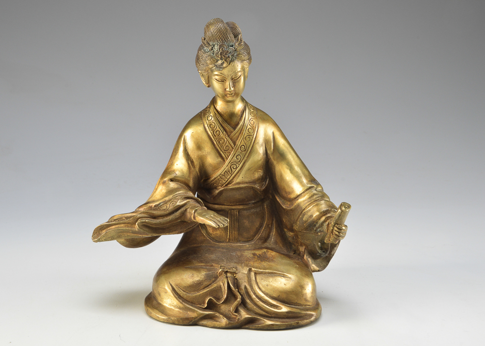Gilt Bronze Figure of Japanese Woman