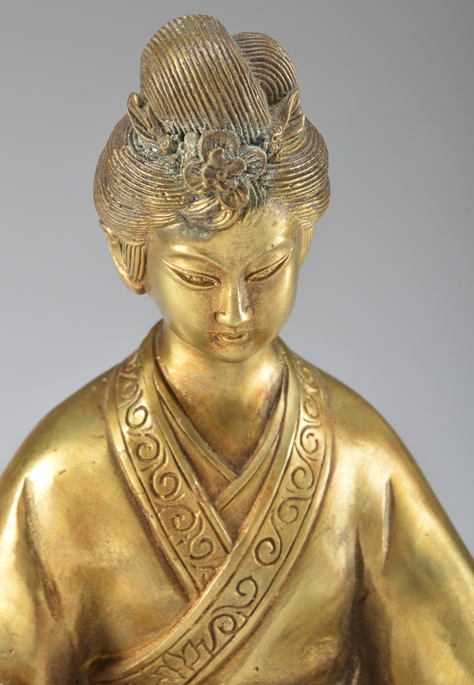 Gilt Bronze Figure of Japanese Woman