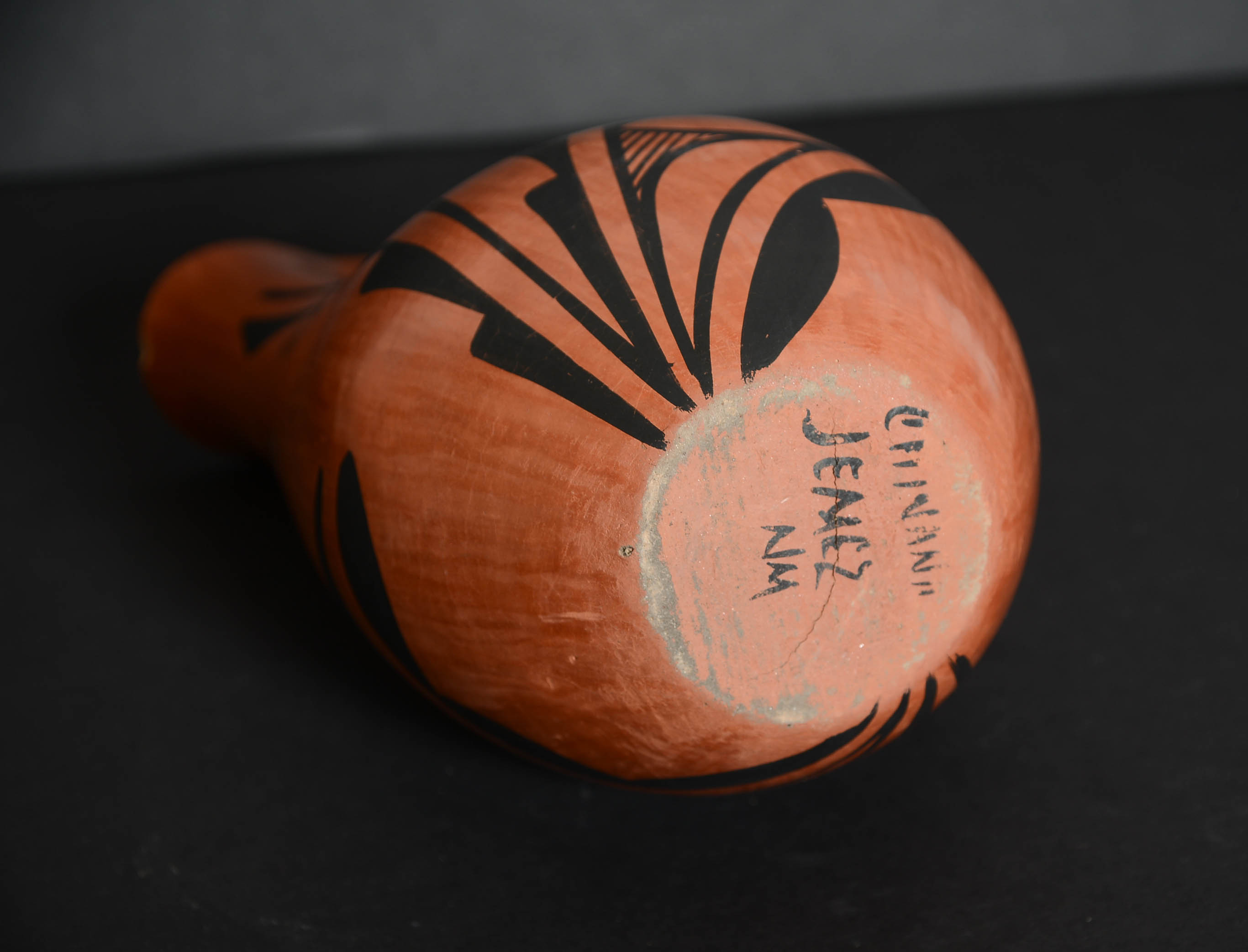 Chinana Signed Southwest Red Pottery Wedding Vase Jemez, New Mexico