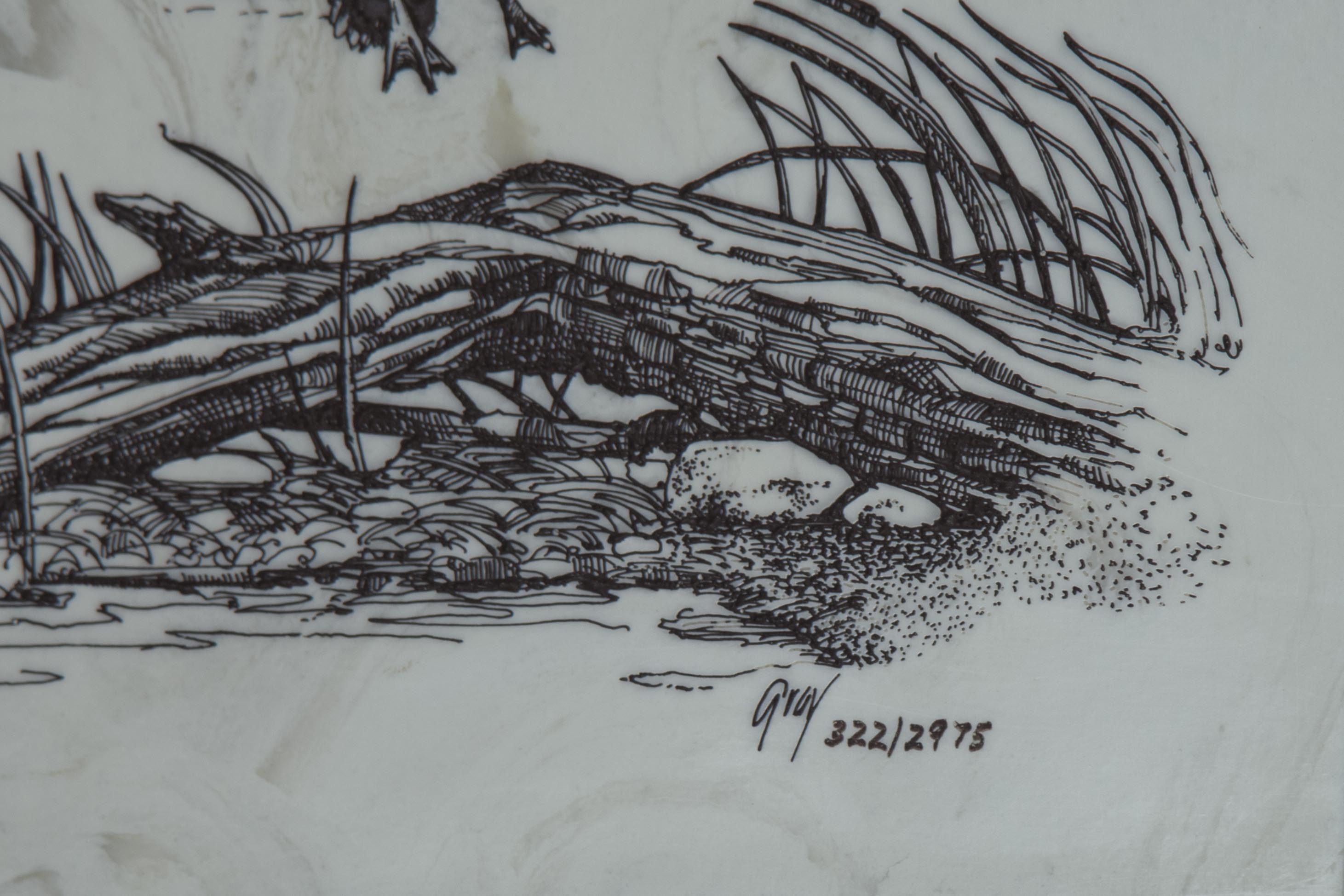 Framed Duck Engraving