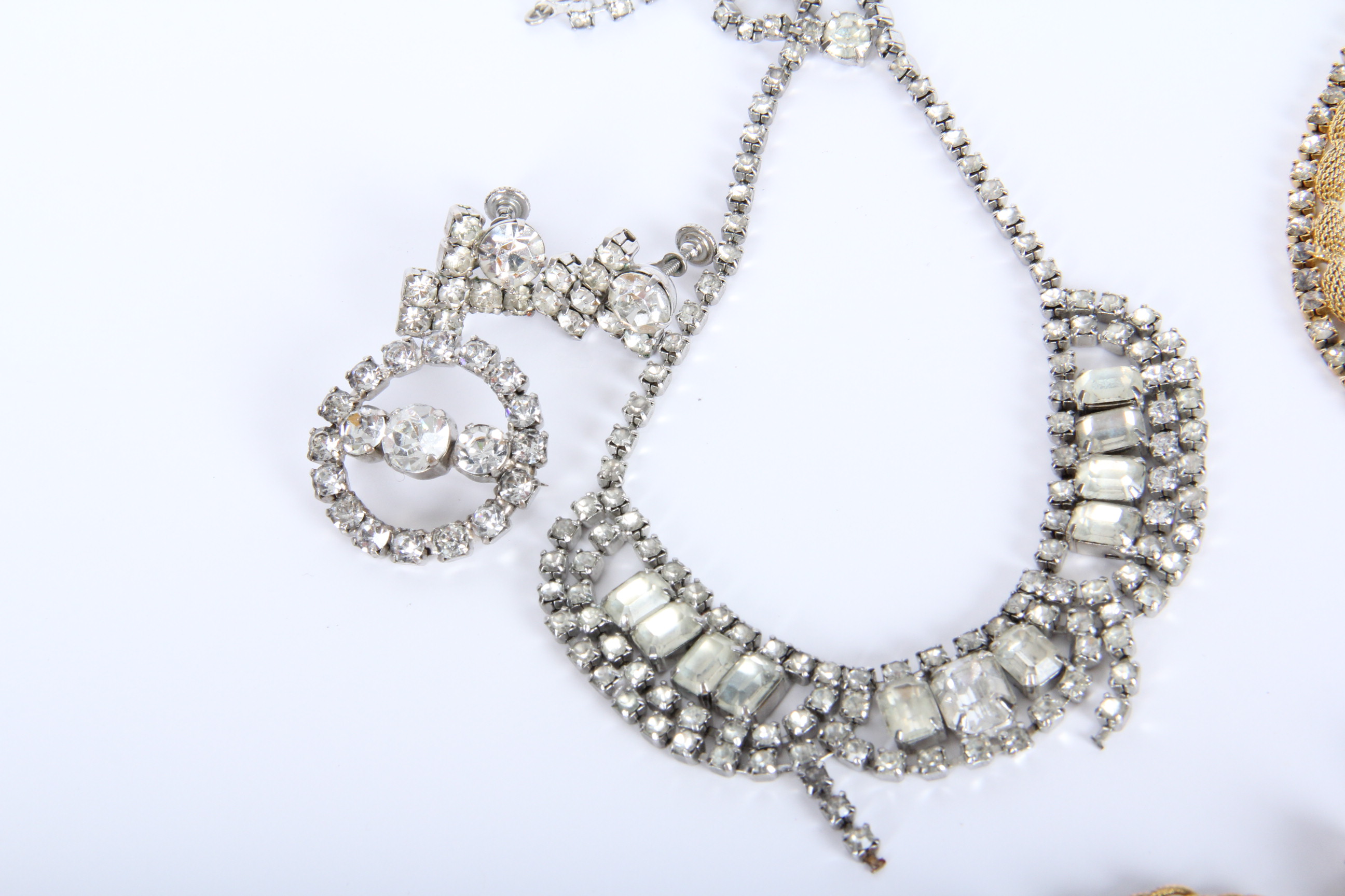 Costume Jewelry Assortment Including 14K and Jade Tie Tack