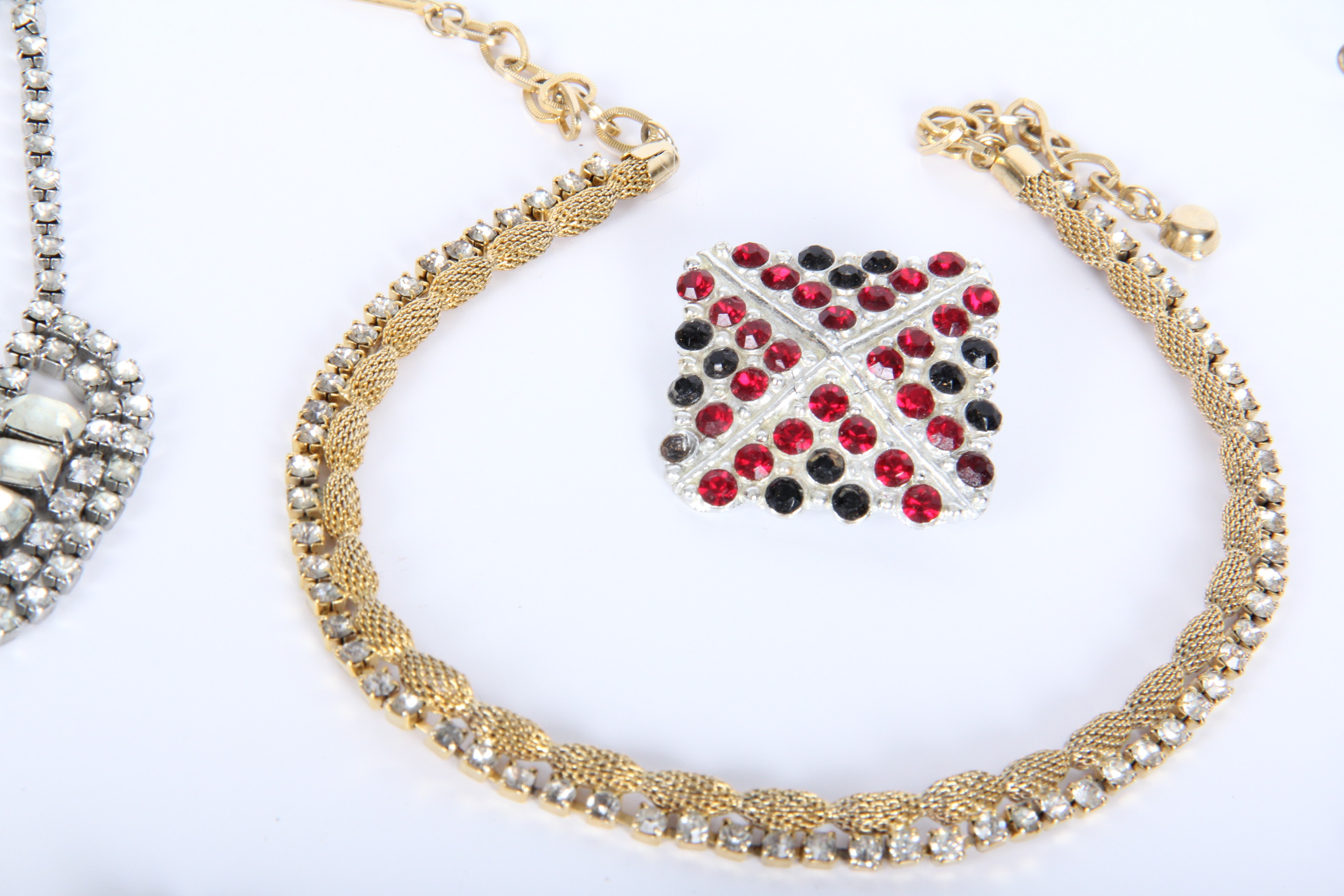 Costume Jewelry Assortment Including 14K and Jade Tie Tack