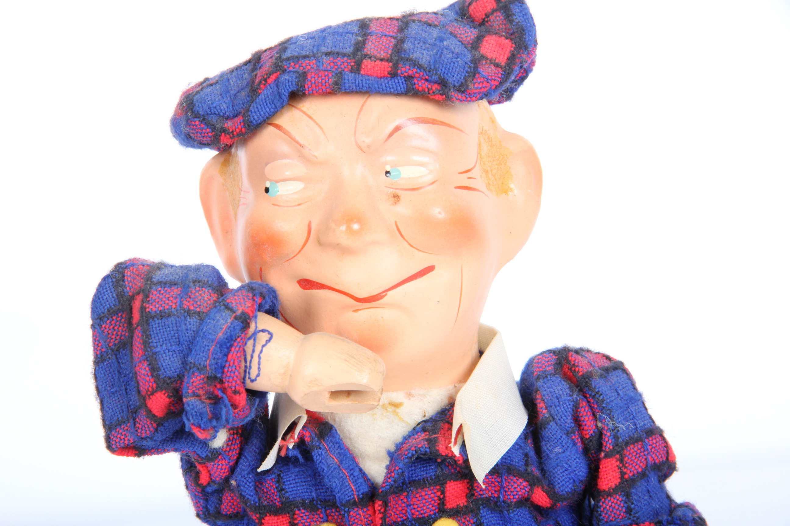 Spring Action Mechanical Scotsman Doll